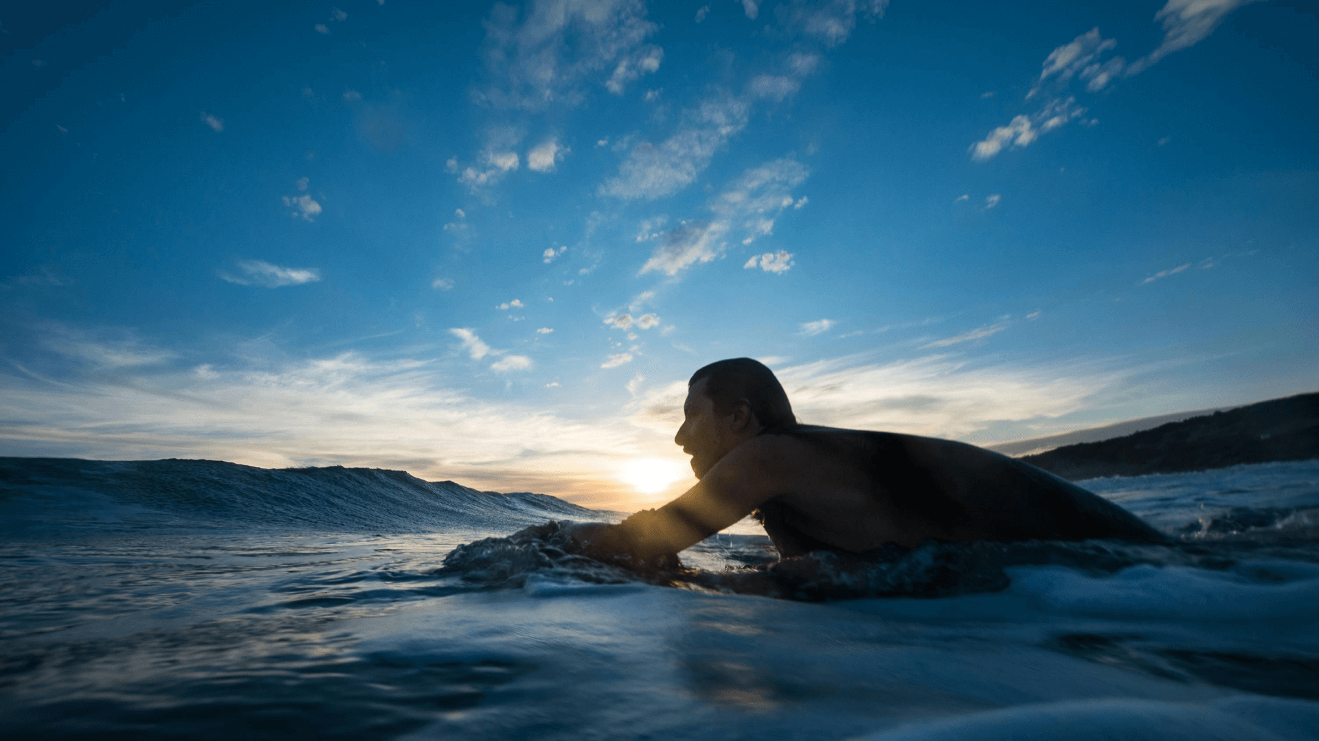 Man surfing in the ocean