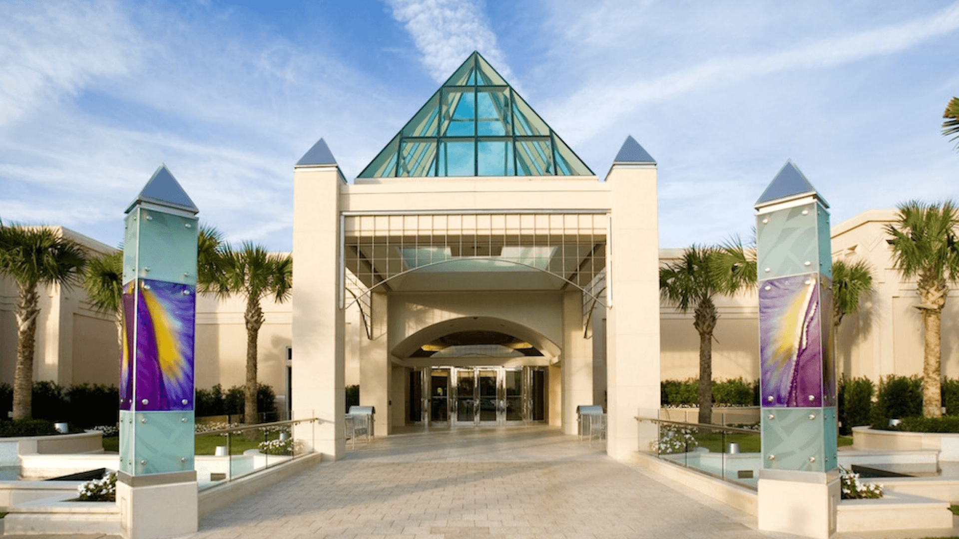 Entrance to The Gardens Mall in west palm beach Florida